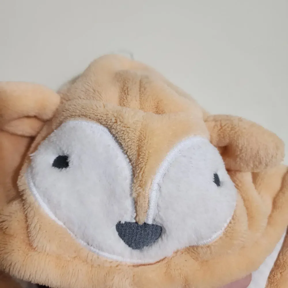Cloud Island‎ super soft plush fox hood baby bath robe size 6-9 months